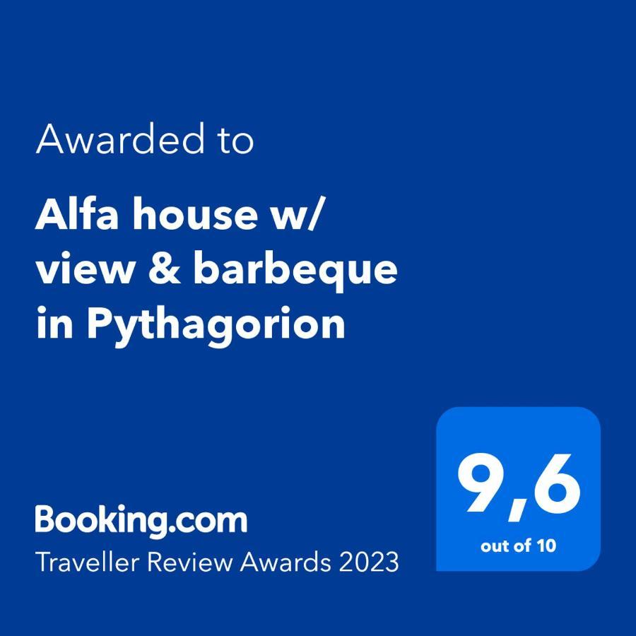 Alfa House W/ View & Barbeque In Pythagorion Villa Exterior photo